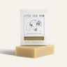 Little Seed Farm unscented goat’s milk soap bar made with organic goat’s milk, olive and coconut oils, fragrance-free for gentle, moisturizing cleansing on sensitive or baby skin.