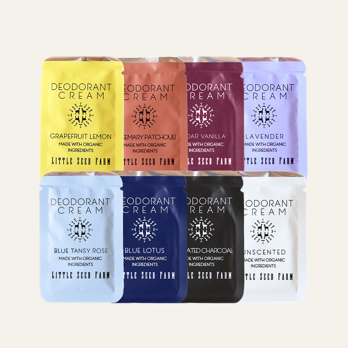 Travel Size Natural Deodorant Variety Pouch Sample Pack Little Seed