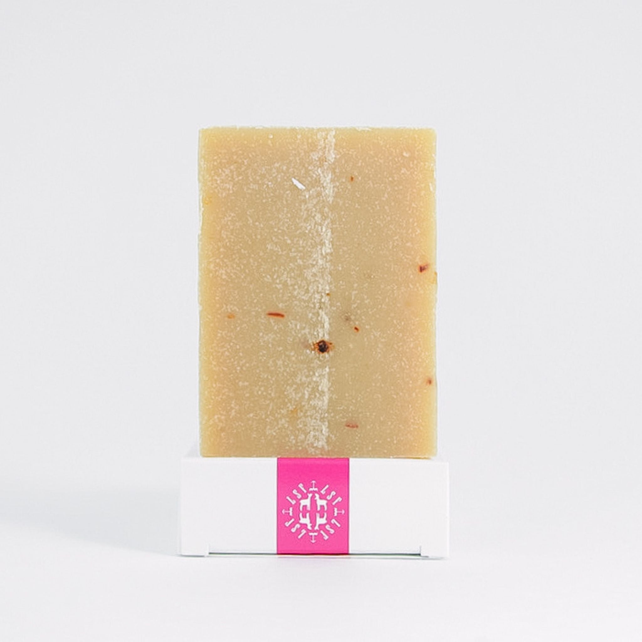 Eco‑friendly packaging of Geranium Rose bar soap highlighting plastic‑free, biodegradable materials and regenerative farm‑produced goat milk soap.