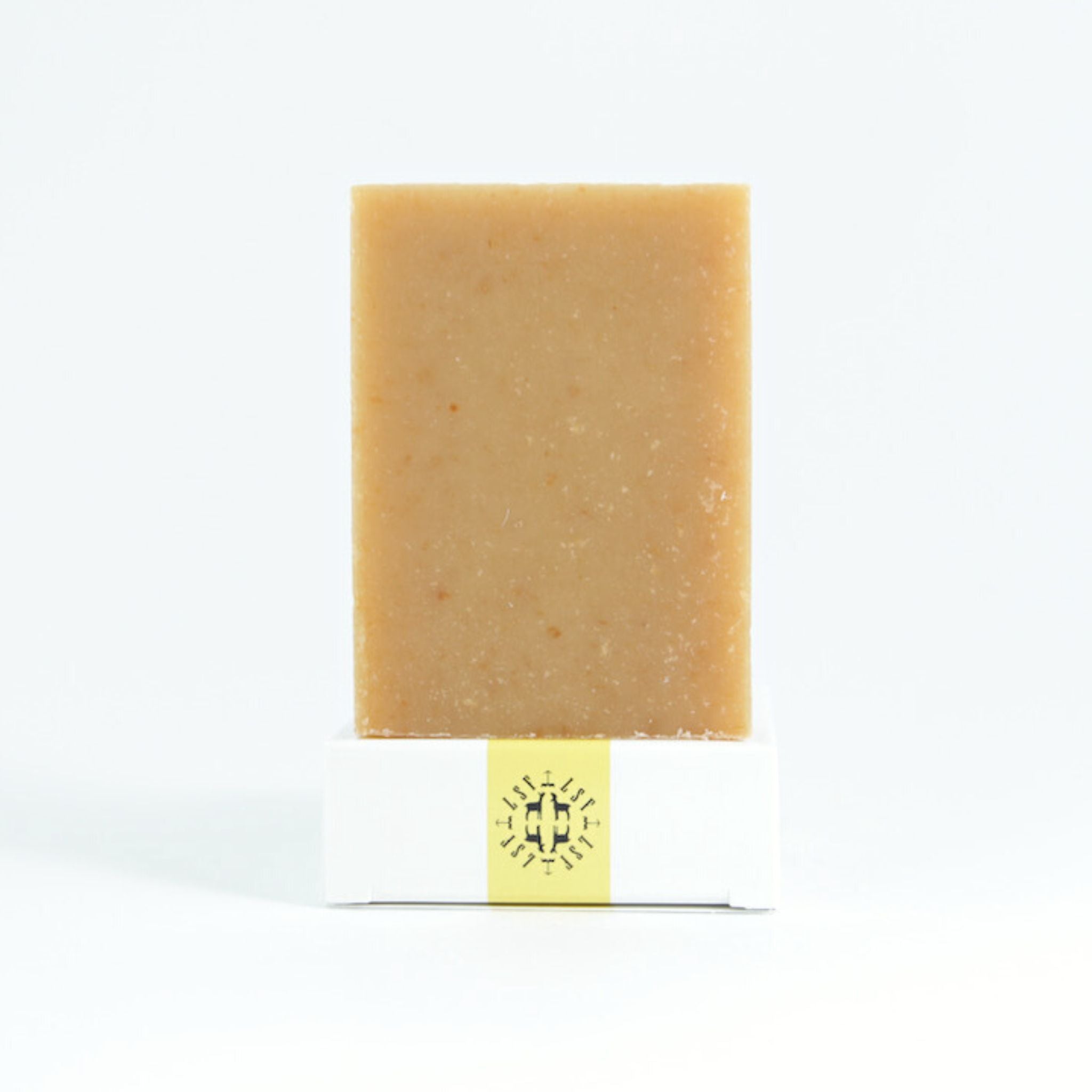 Handmade Grapefruit Lemon goat milk soap label highlighting sustainable regenerative farm production, grass‑fed goat’s milk base, and cruelty‑free organic botanicals.