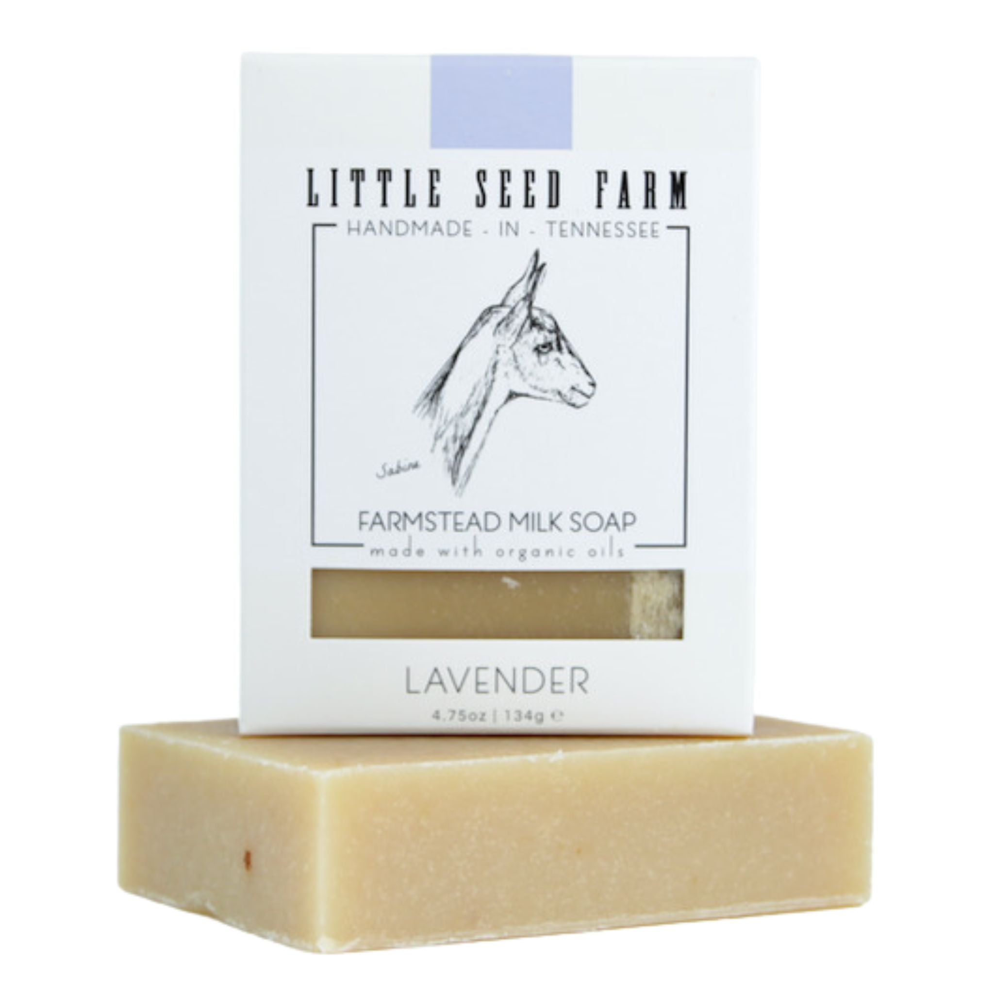 Eco‑friendly, plastic‑free packaging for the Lavender Goat’s Milk Soap emphasizing sustainable, biodegradable materials and cruelty‑free ingredients.