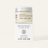 Little Seed Farm Unscented Deodorant Cream in glass jar with minimalist label, aluminum-free and baking soda-free formula